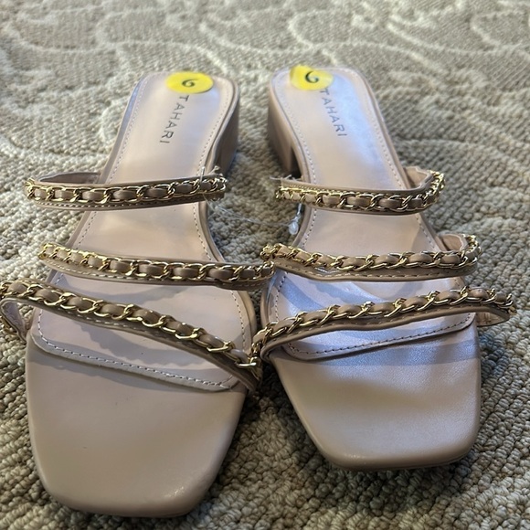 Tahari Pink and Gold Slide Sandals NWT - Picture 8 of 10
